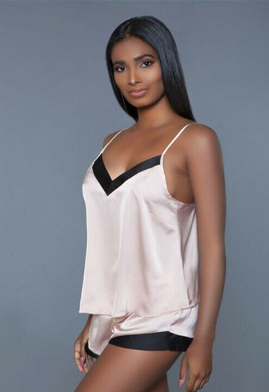100% Silk Satin cami short set 02