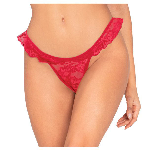 2 Pack Sexy Lace Ruffled Thong Panties 01