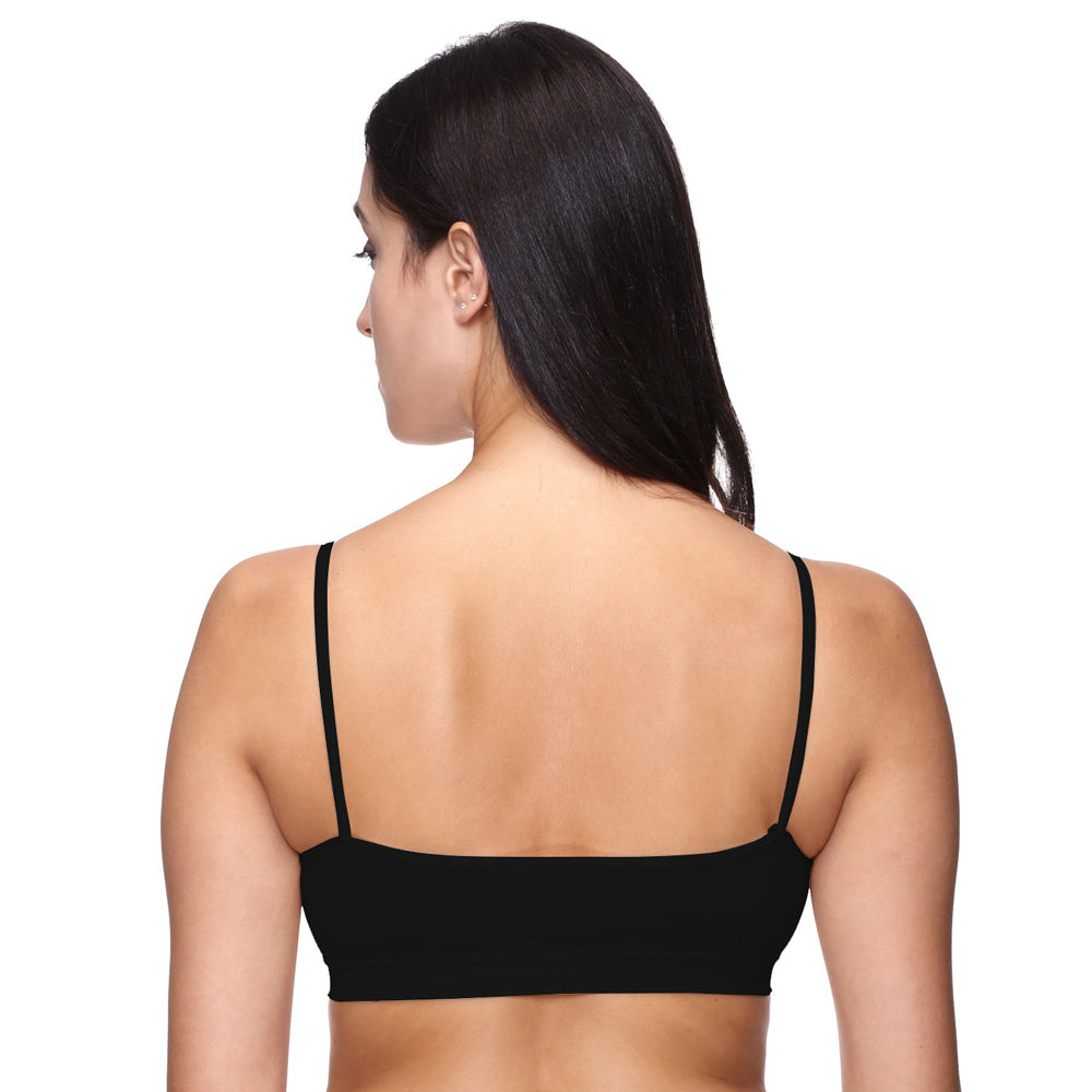 Very Smart & Sexy Black Thin Straps Sports Bra - Pionie