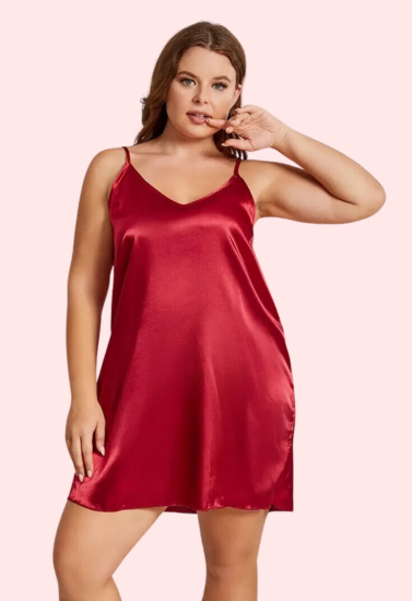 Criss Cross Back Elegant Nightdress in 4XL & 5XL Size - Pionie