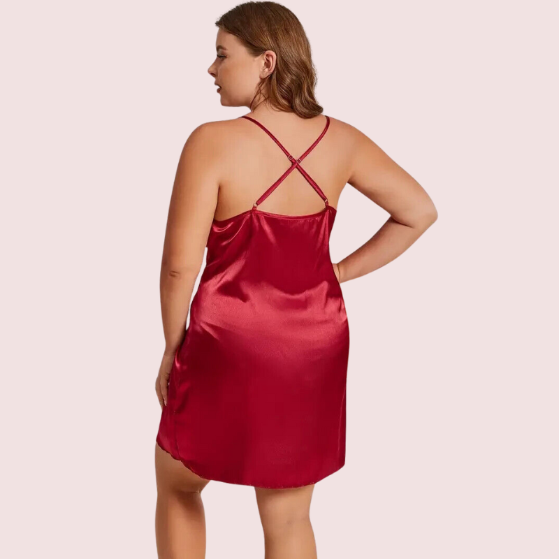Criss Cross Back Elegant Nightdress in 4XL & 5XL Size - Pionie