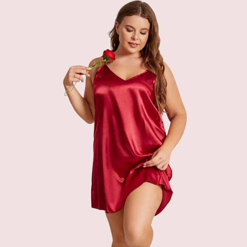 Criss Cross Back Elegant Nightdress in 4XL & 5XL Size - Pionie