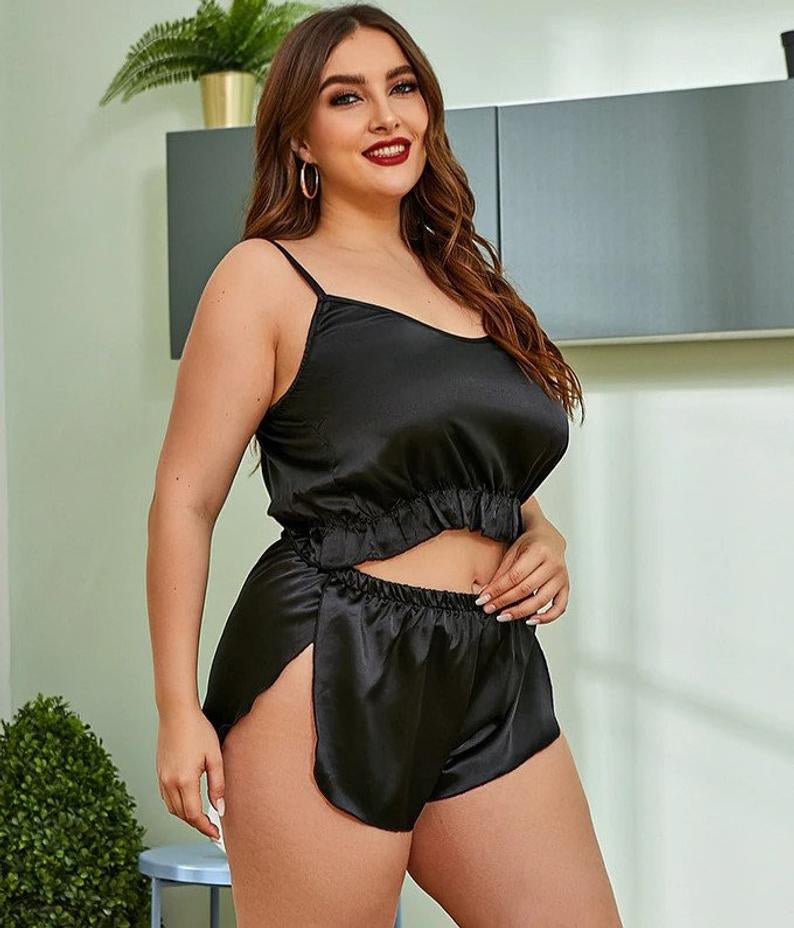 Extra Plus Size Cami top shorts set 6XL - Pionie