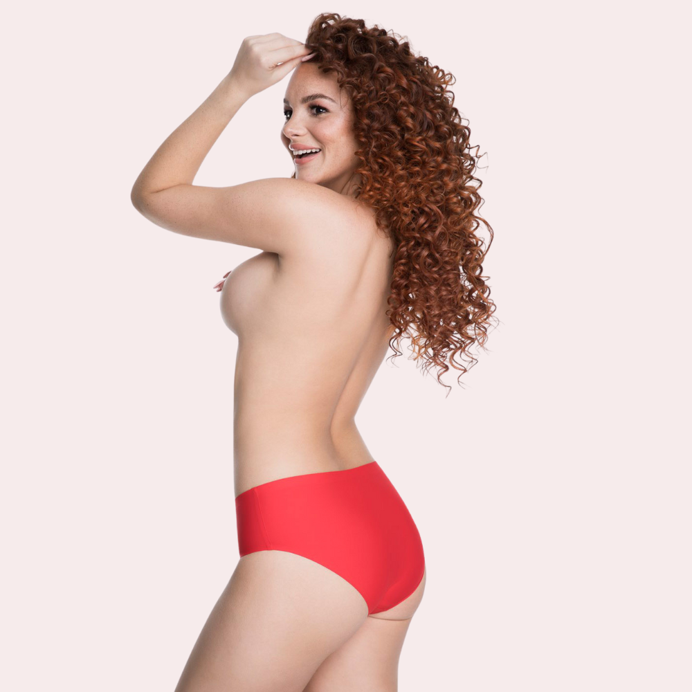 French Daina Red Seamless Panties - Pionie