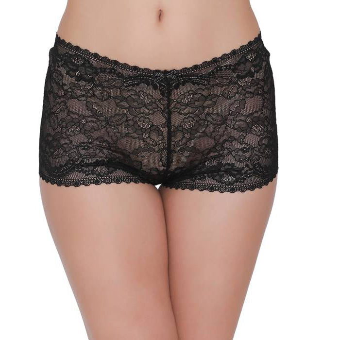 Lovely Floral Laced Sexy Boyshort - Pionie