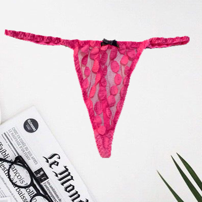New Sheer Net Mesh Pink G-String - Pionie