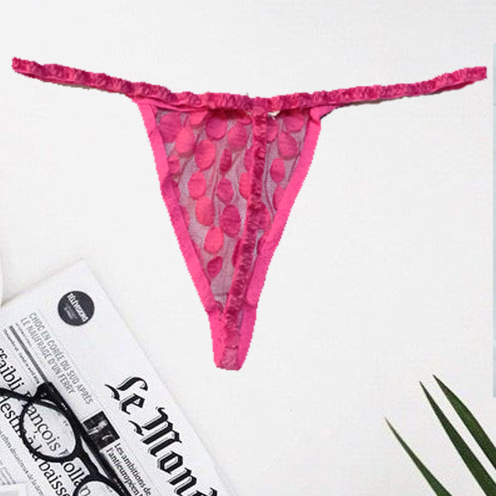 New Sheer Net Mesh Pink G-String - Pionie