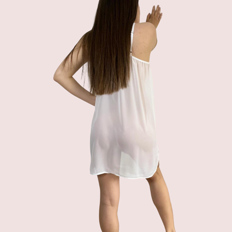 Sexy Plus Size Sheer Mesh Slip Nightwear - Pionie