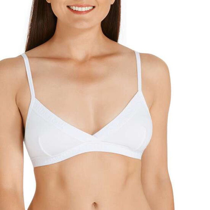 Smart White Thin Straps Sports Bra - Pionie