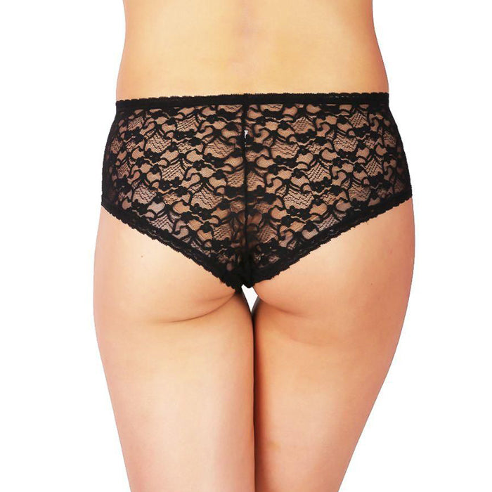 3 Pack Mixed See Through Lace Hipster Panties - Pionie