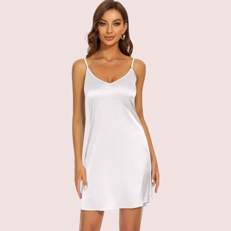 Women's Silky Tank Top Slip Dress Adjustable Straps - Pionie