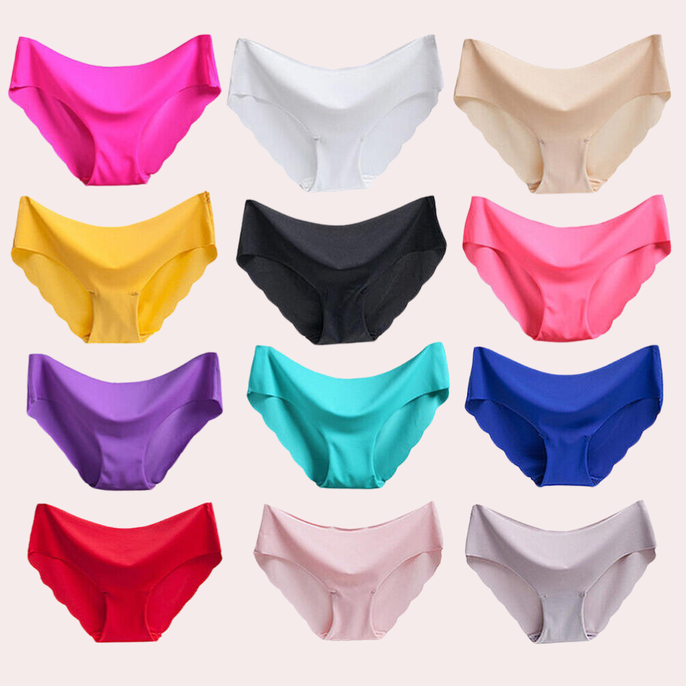 Women's Solid Color Seamless Boyshorts, 6pack - Pionie