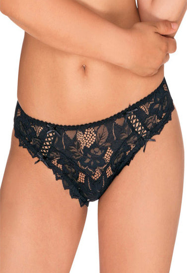 Undiz Very Comfortable Black lace Thong - Pionie