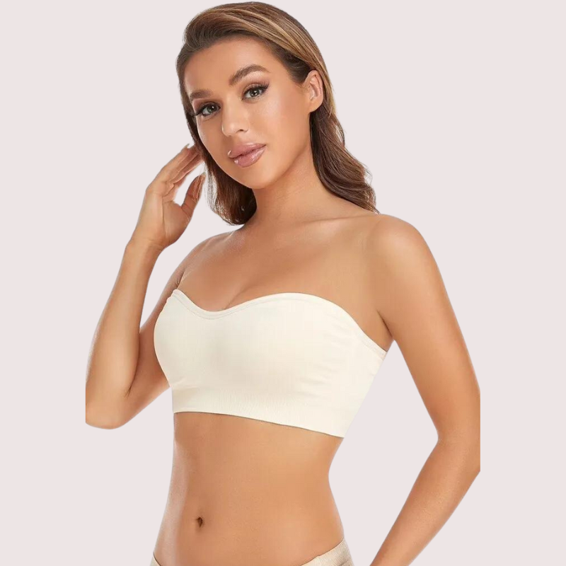 Sexy White Tube Bandeau Bra Top - Pionie