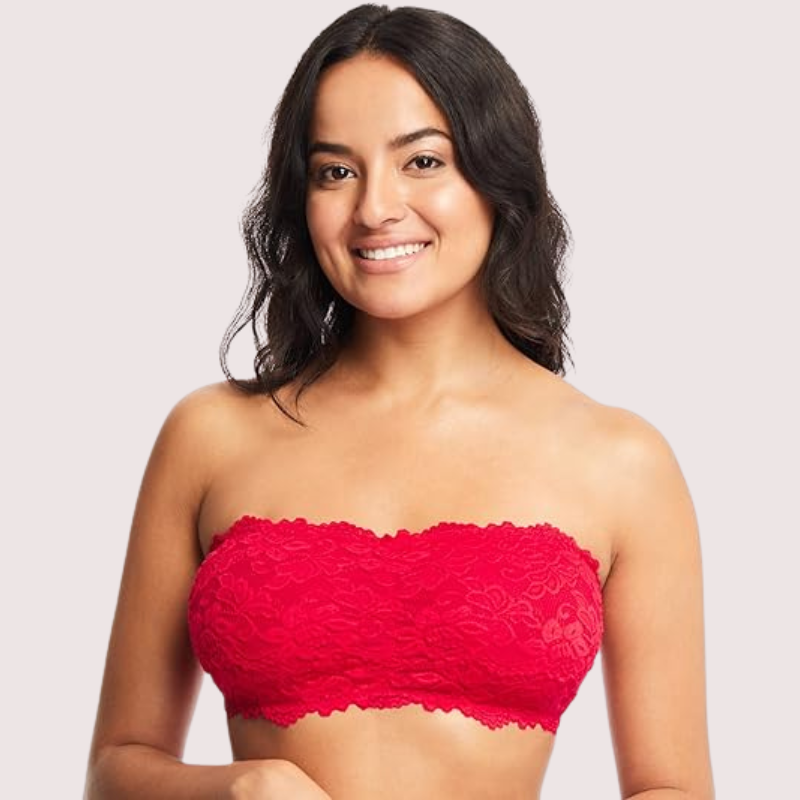 Unpadded Tube Bra with Adjustable Straps for Women - Pionie