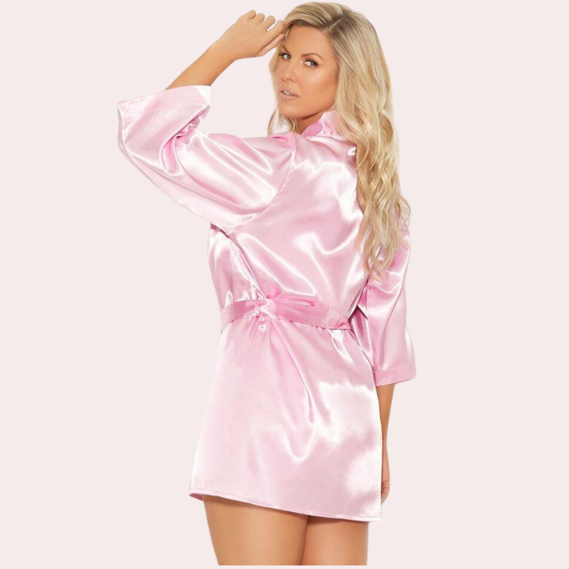 Women's Silk Robe for Intimate Nights & Daywear Glam - Pionie