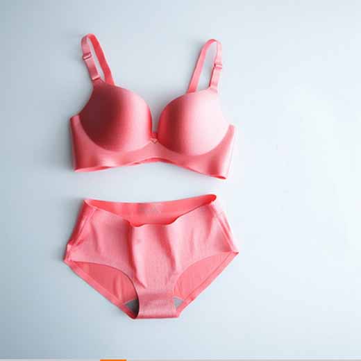 Seductive Pink Seamless Padded Pushup Bra Panty Set - Pionie