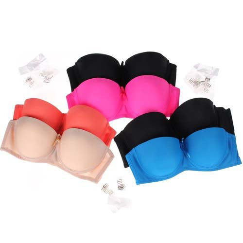 2 pack demi cup padded wired push up bra 01