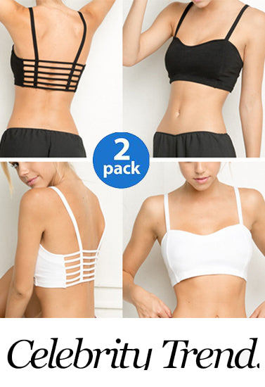 Sexy Celebrity Style Caged Sports Bra Pack-2 - Pionie