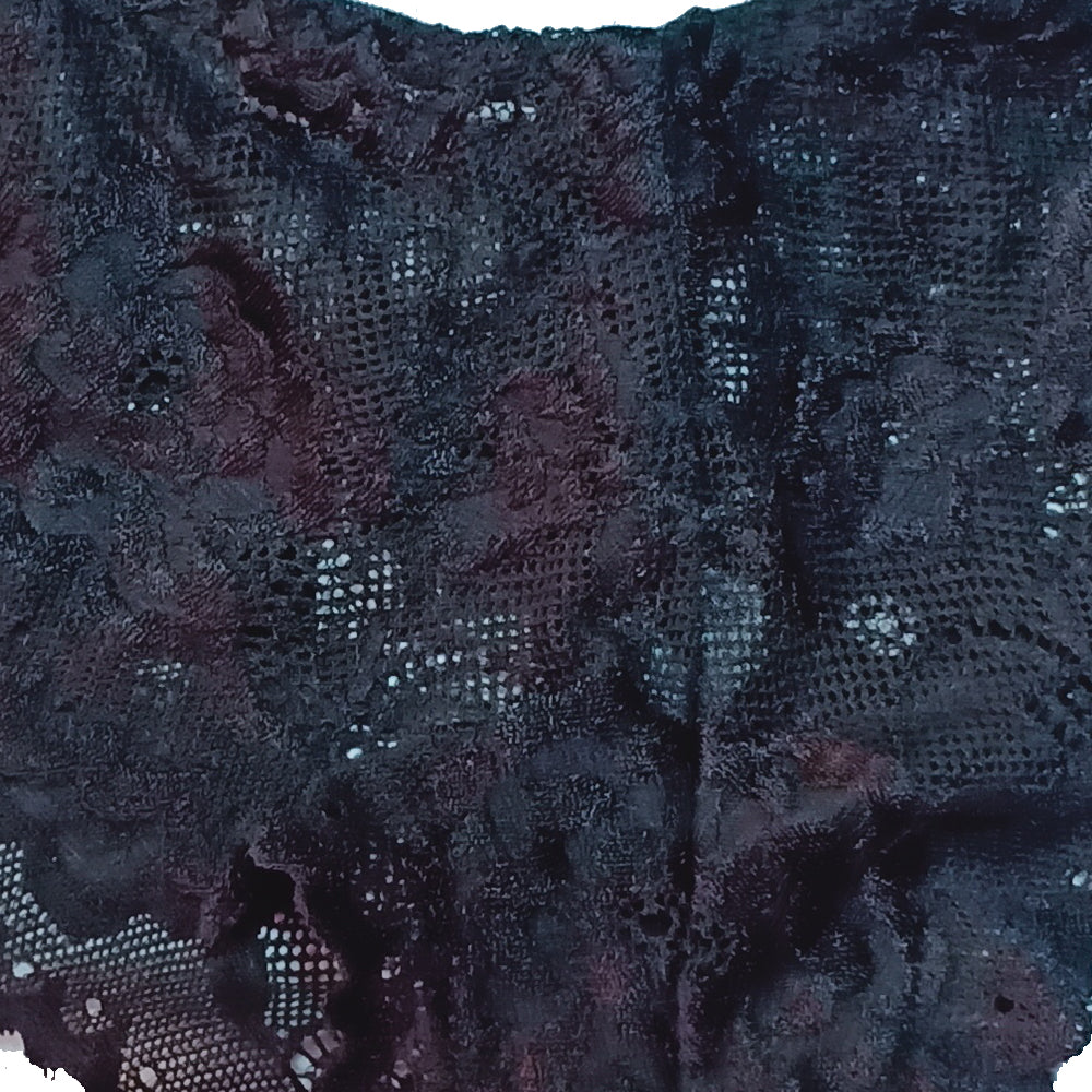 Black Floral Lace Female Panty - Pionie