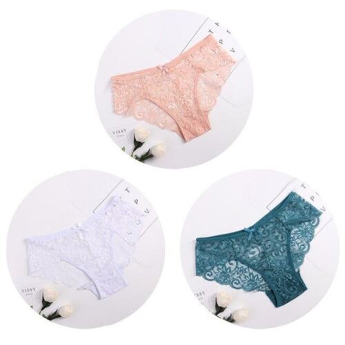 Women's Floral Bow Lace Panties Pack (Of 3) - Pionie