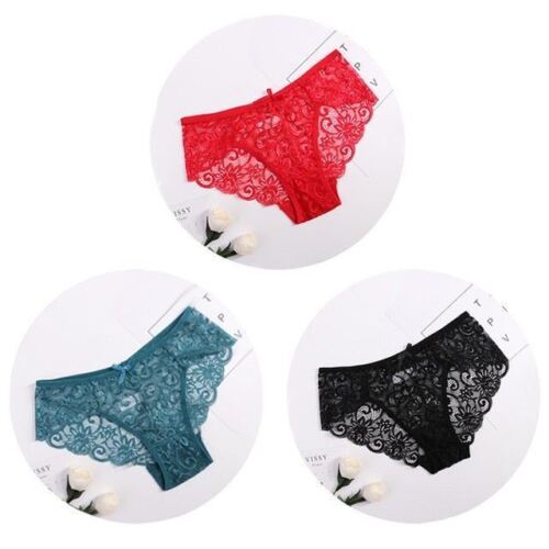 Women's Floral Bow Lace Panties Pack (Of 3) - Pionie