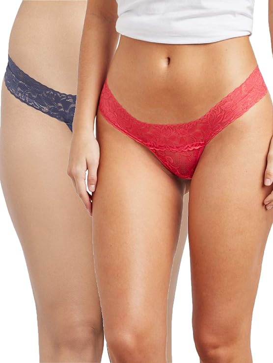 2-Pack Women's Fashionable Thong Panties - Pionie