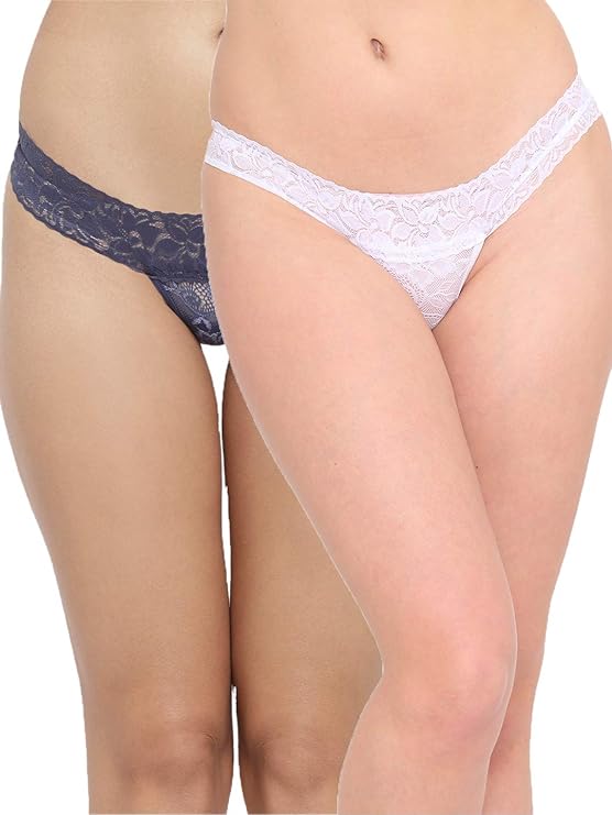 2-Pack Women's Fashionable Thong Panties - Pionie