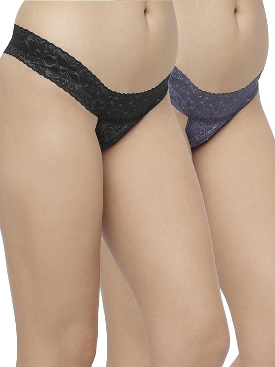 2-Pack Women's Fashionable Thong Panties - Pionie