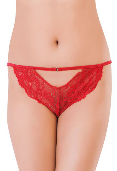 Beautiful Lace Red Women's Cheekies ( Pack of 1 ) - Pionie