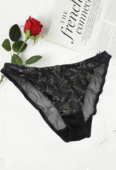 Black Super Pretty Transparent Panty - Pionie