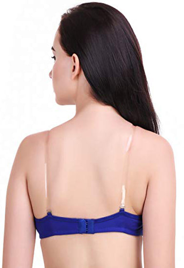 Blue Transparent Strap Bra - Pionie