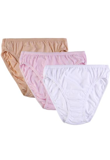 Bpc 3 Pack Cotton Soft Waistband Plus Size Panties + 1 Free Bra - Pionie