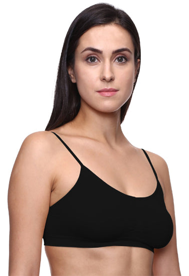 Very Smart & Sexy Black Thin Straps Sports Bra - Pionie