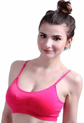 Cool Magenta Comfy Medium Impact Sports Bra And Free Boyshort - Pionie