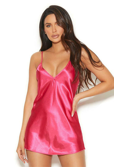 "French Daina" Pink silk satin cami top 01