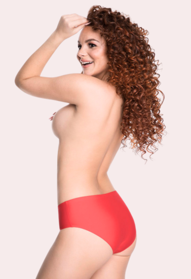 French Daina Red Seamless Panties - Pionie