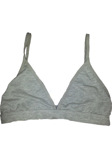 Grey Cotton Triangle Pull Over Sports Bra - Pionie