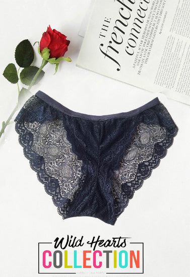 HOT Optional Blue High Crotch Transparent Brief Underwear + 1 Free Bra - Pionie