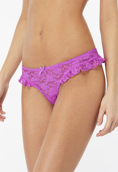 La Senza Pink Lace Frill Brief