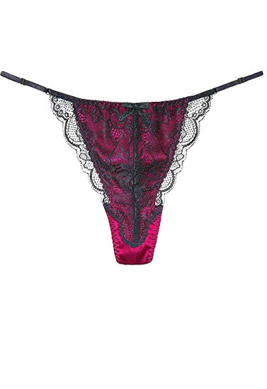 Lasenza Classy Black Net G-String Thong Underwear - Pionie