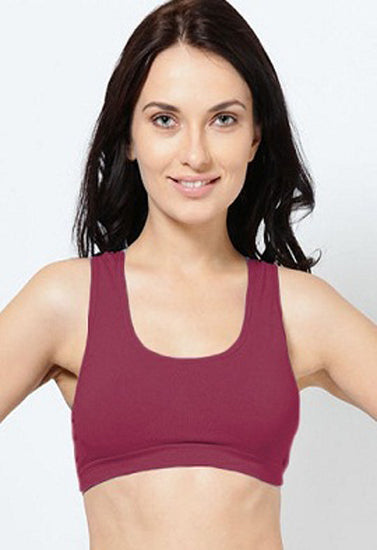 Maroon Sports Bra - Pionie