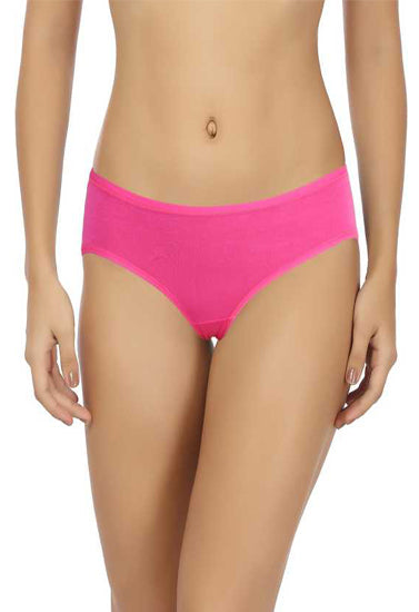 Comfy Snazzy Way Beauty Organic Plus Size Pure Magenta Cotton Panties(Pkt of 2) - Pionie