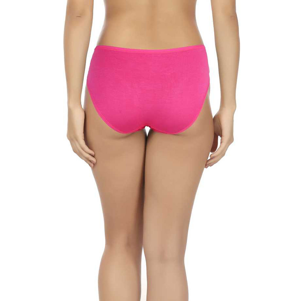 Comfy Snazzy Way Beauty Organic Plus Size Pure Magenta Cotton Panties(Pkt of 2) - Pionie