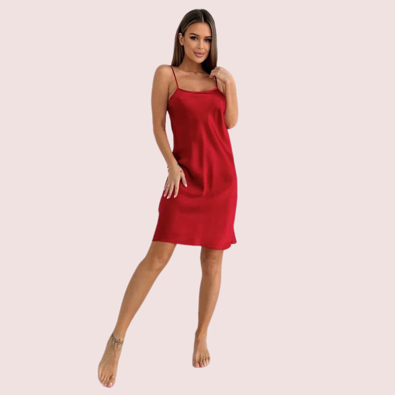 Premium Silk Satin Strappy Nightdress Slips - Pionie