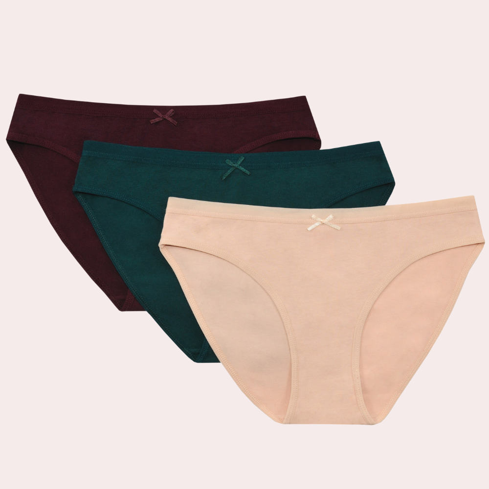 Ultra Comfort Cotton Panties 3 Piece Lot - Pionie