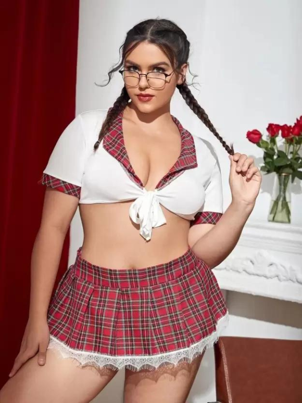 Schoolgirl Sweetheart Roleplay Costume Set - Pionie