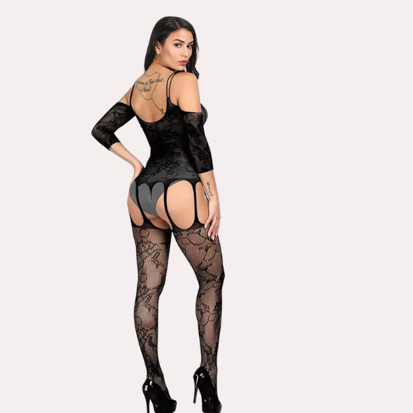 Sensual Open Crotch Bodystocking for Women - Pionie