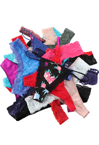 Variety panties thong pack assorted 6 pack - Pionie