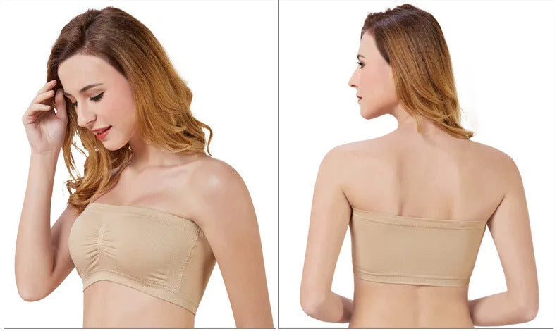 Pack of 2- Seamless Padded Tube Top Bras - Pionie